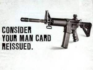Advertisement for the Bushmaster AR-15. It isn’t difficult for the gun industry to capitalize on the natural insecurities of young men who want to feel more powerful.